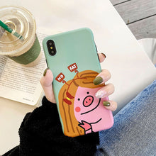 Load image into Gallery viewer, Funny Cute Pig girl phone case For iphone X