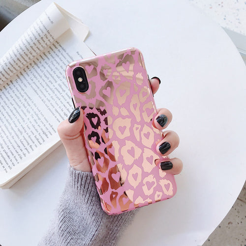 For iphone Fashion Luxury Leopard Print Phone Case For iphone X