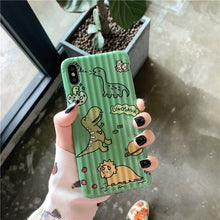 Load image into Gallery viewer, Cartoon Dinosaur Case For iphone 6 6s 7 8 plus Cover For iphone XS