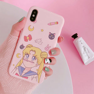 Sailor Moon Phone Case For Samsung A7 S8 A50 S9 note 9 S10 S7 edge 8 j7 j5 j4 a5 a8 a30 s6 s9 plus a6 s10e j6 Soft Back Cover