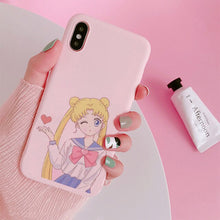 Load image into Gallery viewer, Sailor Moon Phone Case For Samsung A7 S8 A50 S9 note 9 S10 S7 edge 8 j7 j5 j4 a5 a8 a30 s6 s9 plus a6 s10e j6 Soft Back Cover
