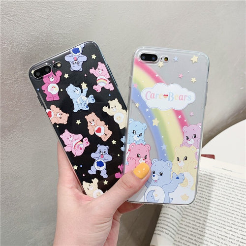 Funny Cute Bear Phone Case For Samsung A70 S8 A50 S9 note 9 8 S9 S7 edge j7 j5 a5 a8 a30 s6 s10 plus s10e j6 Soft Silicone Cover