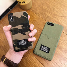 Load image into Gallery viewer, Fashion Canvas Camouflage Phone Case For iphone XS