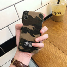 Load image into Gallery viewer, Fashion Canvas Camouflage Phone Case For iphone XS