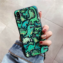 Load image into Gallery viewer, Cartoon Cute Dinosaur Painting Phone Case For iphone X