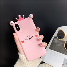 Load image into Gallery viewer, 3D Silicon Cute Cartoon Frog Cover Phone Case for iphone X