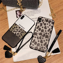 Load image into Gallery viewer, Fashion Retro Leopard Rope Phone Case For iphone XS