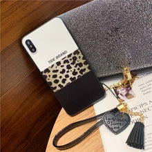 Load image into Gallery viewer, Fashion Retro Leopard Rope Phone Case For iphone XS