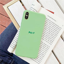 Load image into Gallery viewer, Solid Color Simple letter Print Phone Case For iphone XS