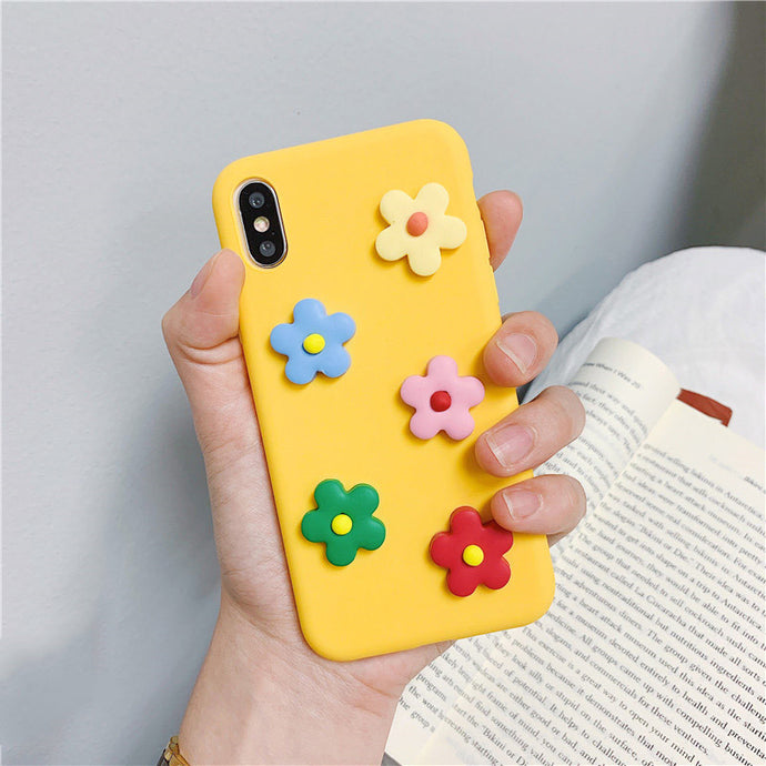 INS Cute 3D Flowers Phone Case For iphone XS