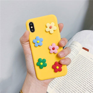 INS Cute 3D Flowers Phone Case For iphone XS