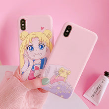Load image into Gallery viewer, Sailor Moon Phone Case For Samsung A7 S8 A50 S9 note 9 S10 S7 edge 8 j7 j5 j4 a5 a8 a30 s6 s9 plus a6 s10e j6 Soft Back Cover