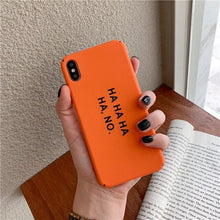 Load image into Gallery viewer, Fashion cartoon Orange Letters Phone Case For iphone XS