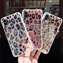 Load image into Gallery viewer, Fashion Luxury Leopard Print Laser Phone Cases For iphone X