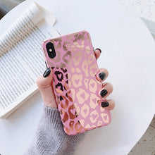 Load image into Gallery viewer, Fashion Luxury Leopard Print Laser Phone Cases For iphone X