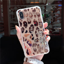 Load image into Gallery viewer, Fashion Luxury Leopard Print Laser Phone Cases For iphone X