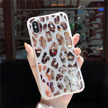 Load image into Gallery viewer, Fashion Luxury Leopard Print Laser Phone Cases For iphone X